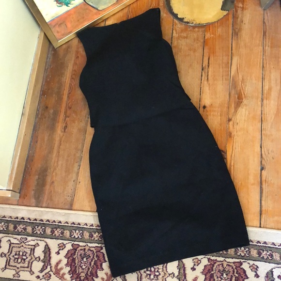 DAVID MEISTER Size 4 Belted Textured Honeycomb Tank LBD Cocktail Sexy Career - Picture 5 of 11